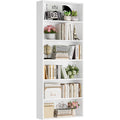White 6-Tier Tall Bookshelf