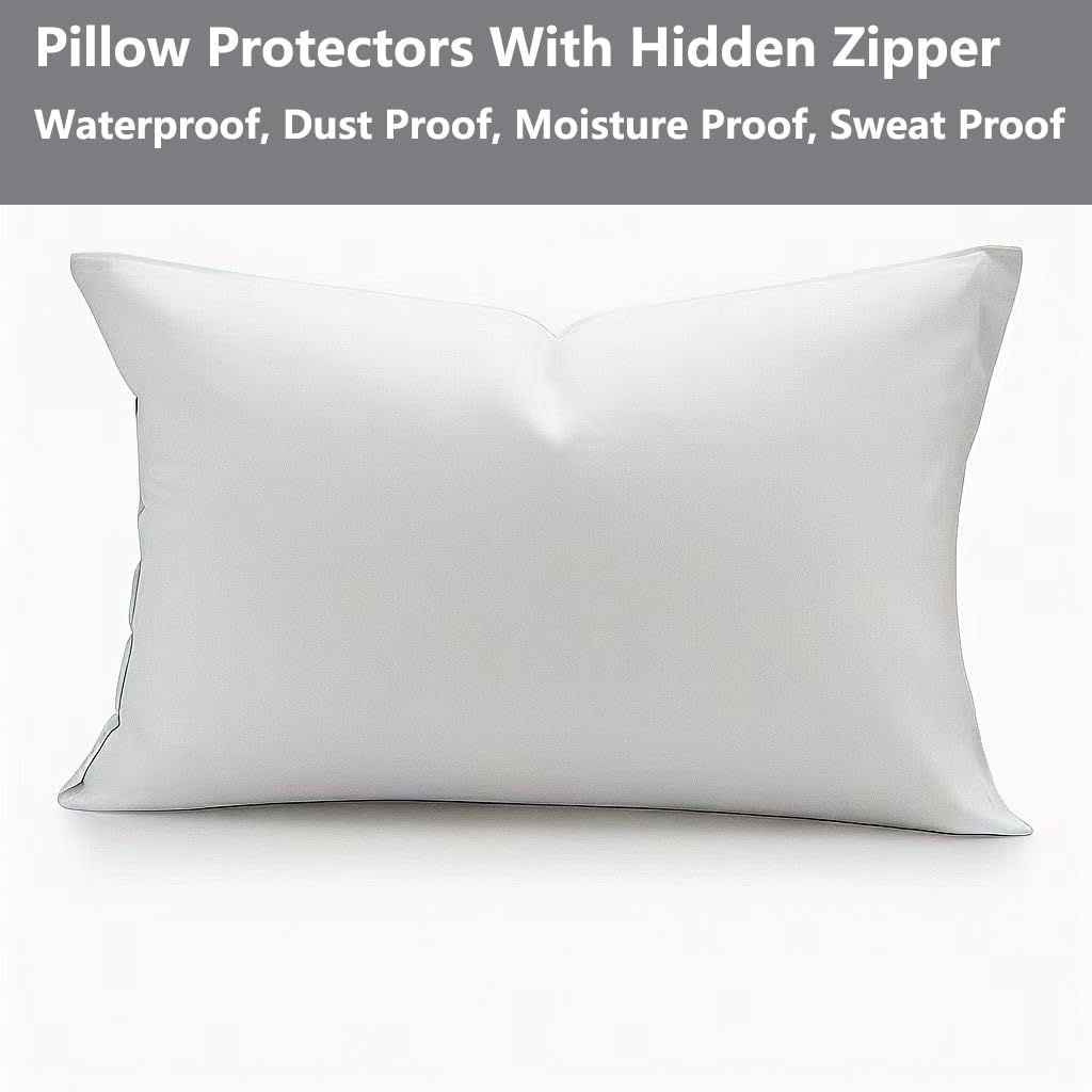 Waterproof King Pillow Protectors 4 Pack