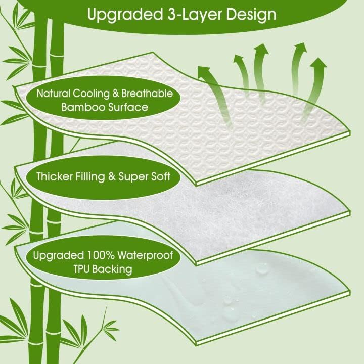 Bamboo Rayon Queen Pillow Protectors
