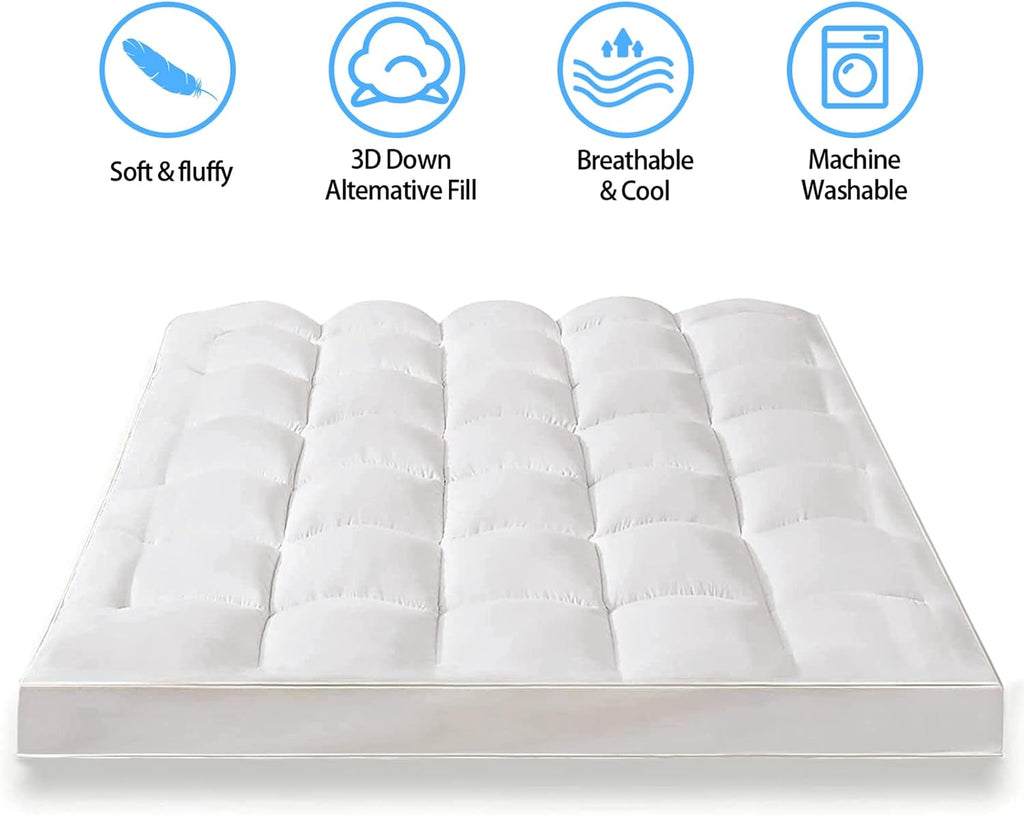 Queen Cooling Mattress Topper, 8-21" Deep Pocket