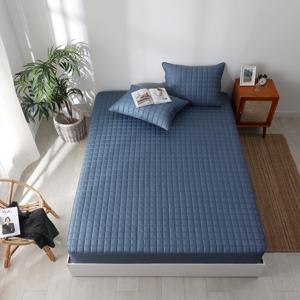 Cotton Queen Mattress Cover, Fits 16" Deep
