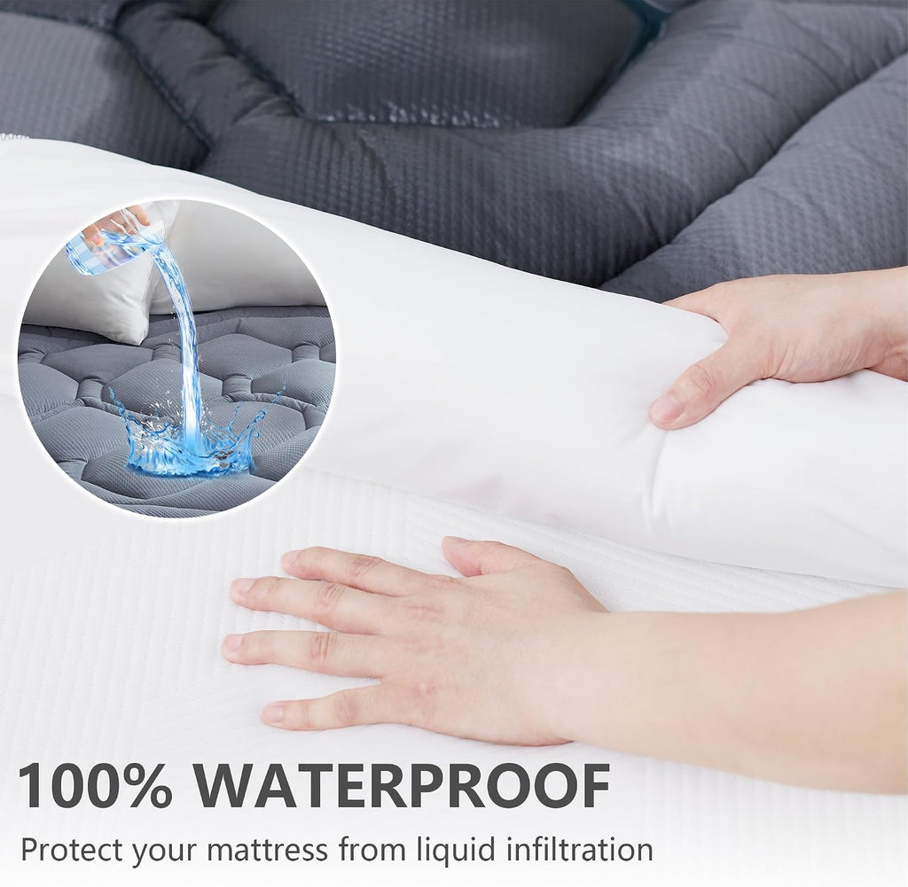 King Waterproof Cooling Mattress Pad