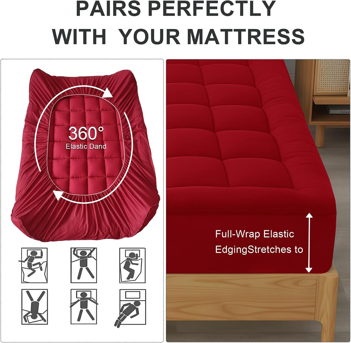 Cooling Queen Mattress Pad, 8"-21" Deep Pocket