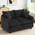 50" Black Cloud Loveseat with 2 Pillows