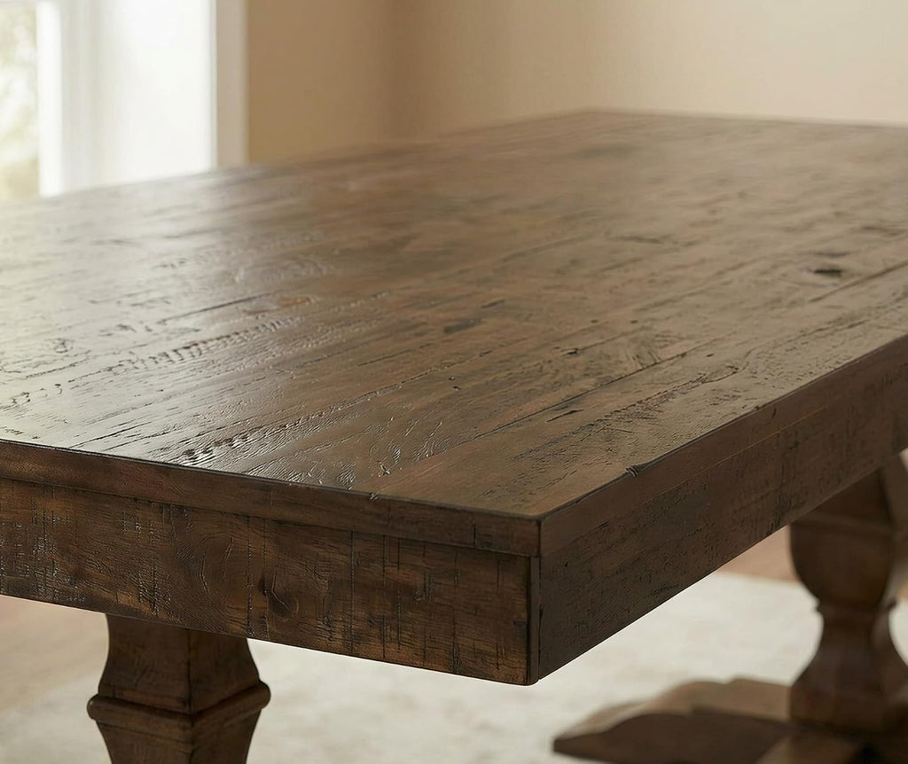 74.8" Vintage Farmhouse Dining Table for 6-8