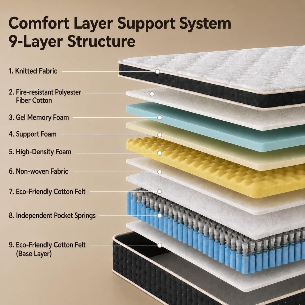 14 Inch Queen Hybrid Mattress in a Box