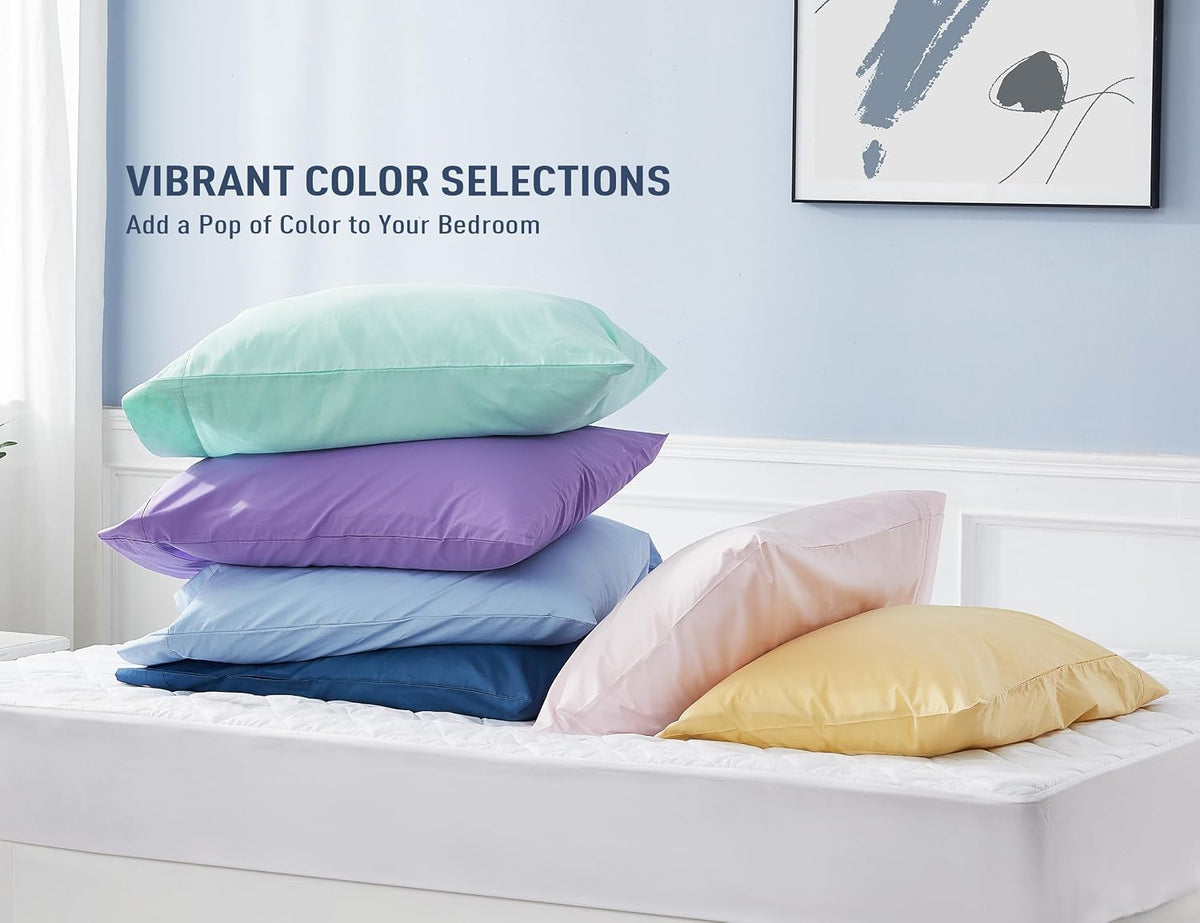 Standard Queen Cotton Pillow Cases 2 Pack