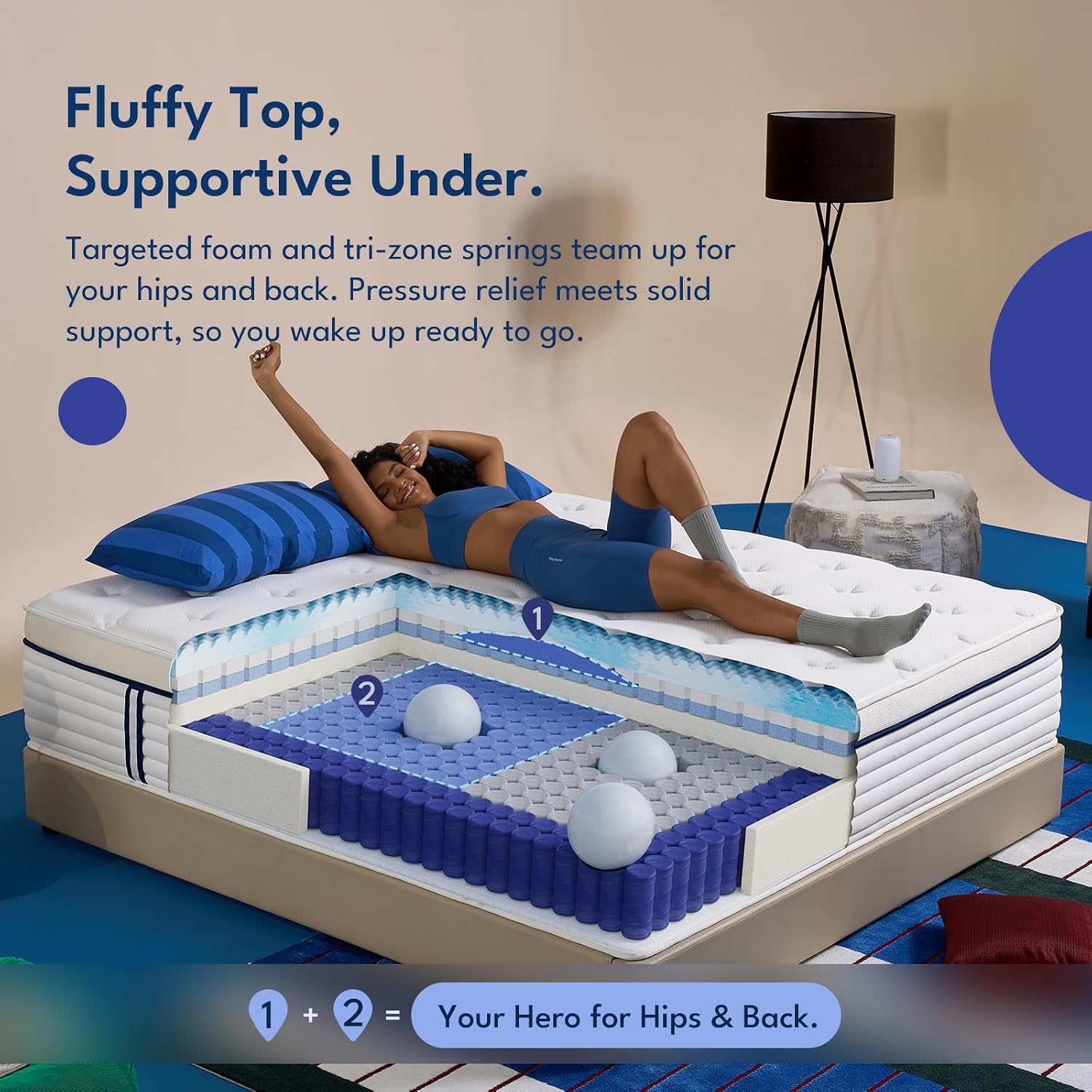 12" Queen Cooling Hybrid Mattress