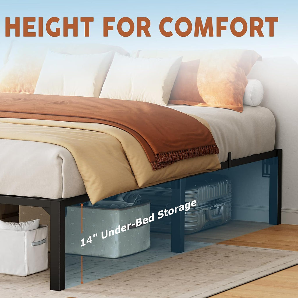 16" Full Heavy Duty Metal Platform Bed Frame