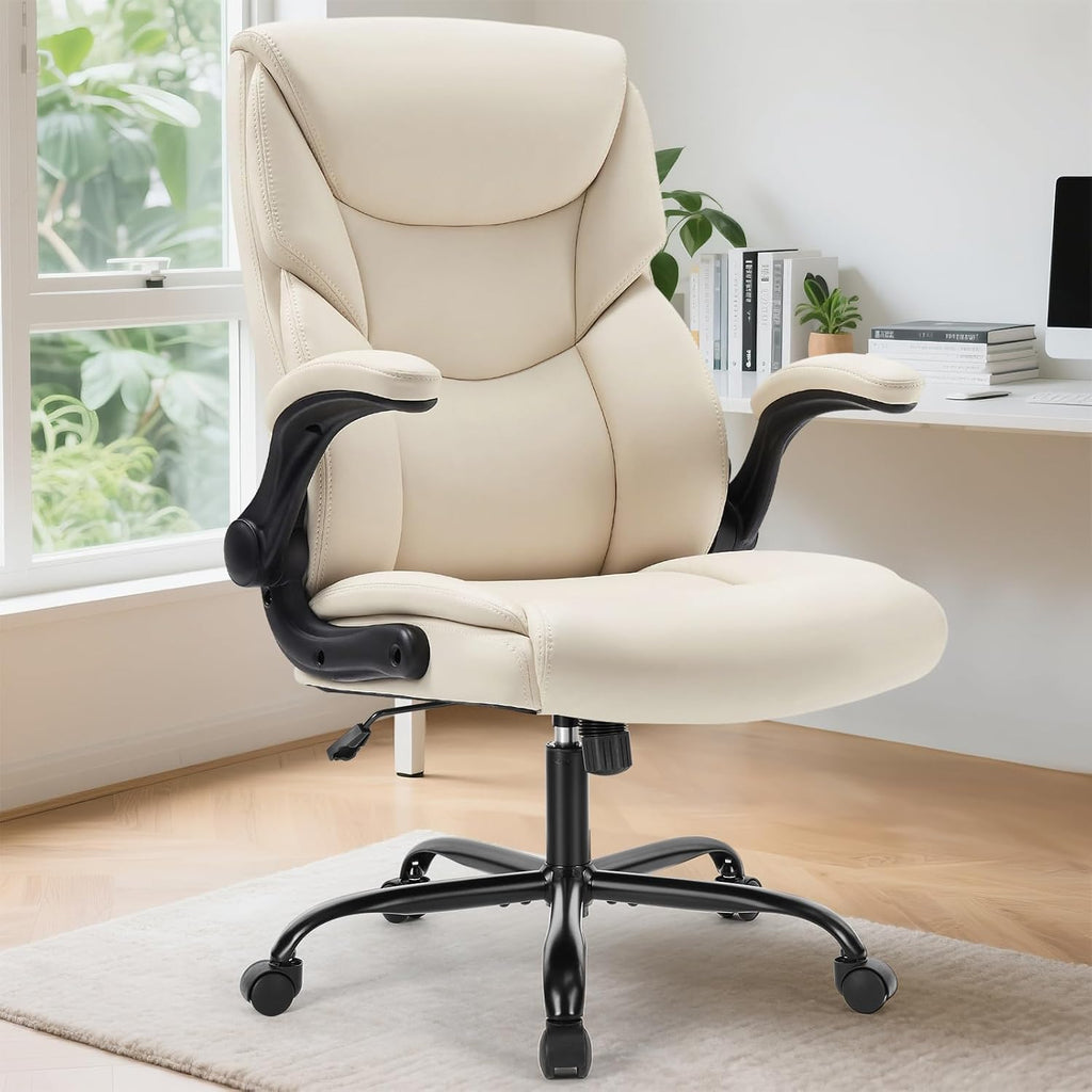 Leather Office Chair with Lumbar Support