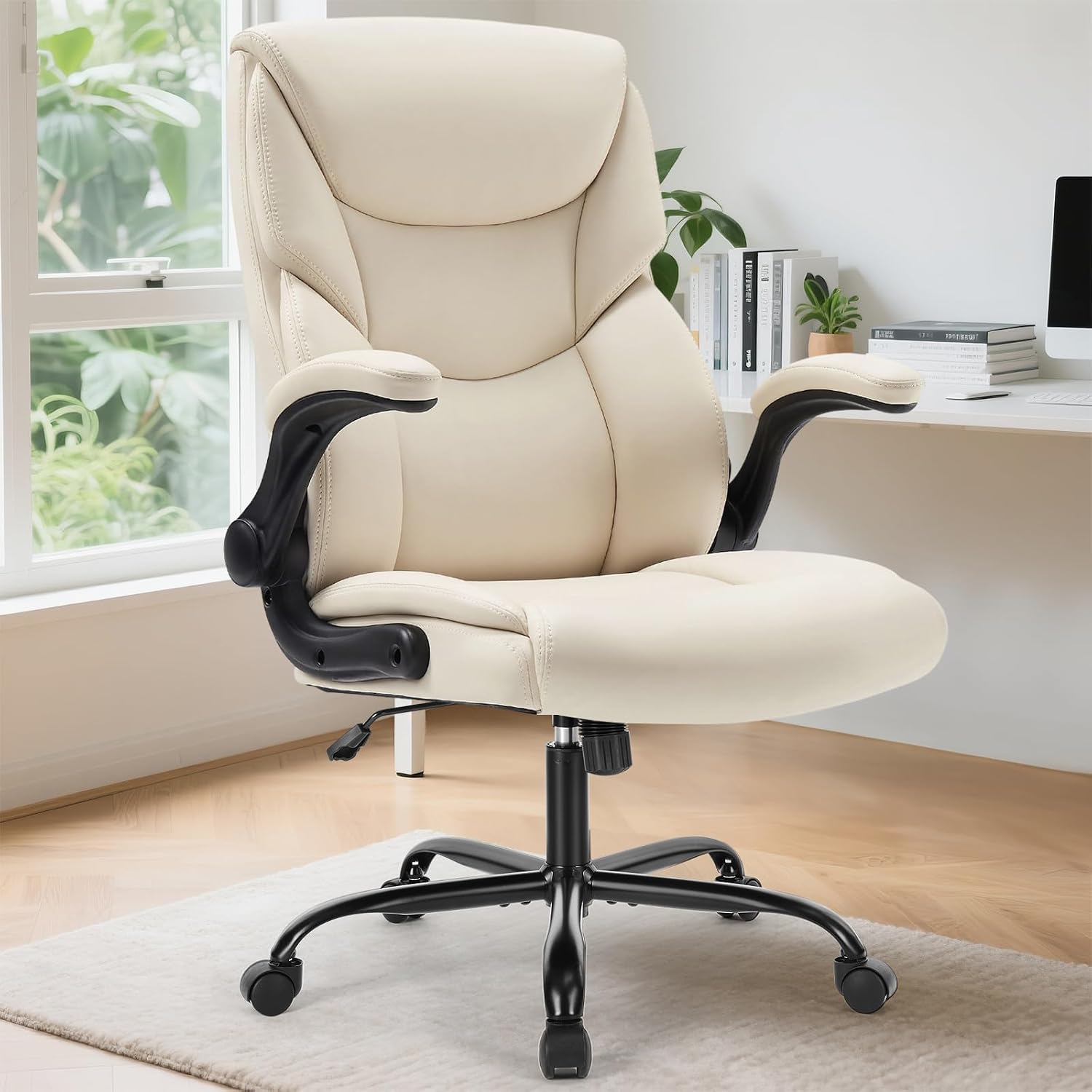 Leather Office Chair with Lumbar Support