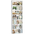 82" White 7-Tier Tall Bookshelf