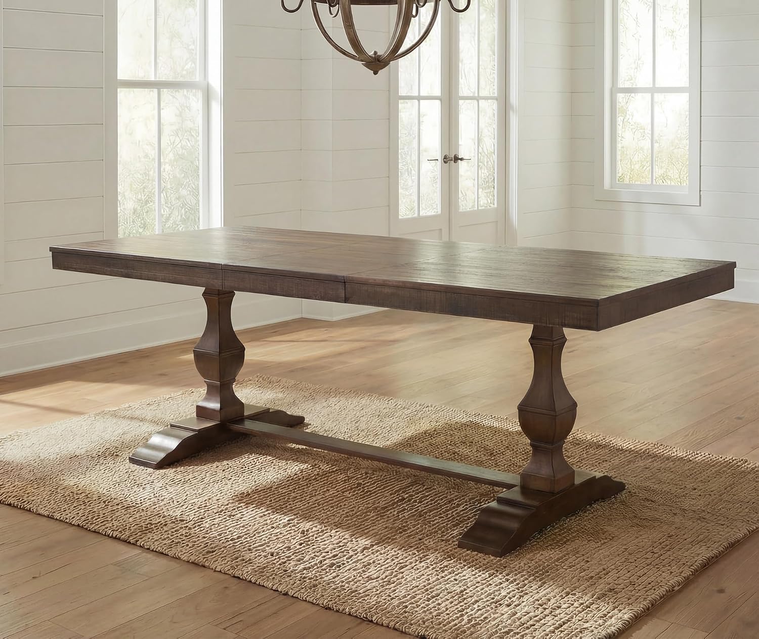 74.8" Vintage Farmhouse Dining Table for 6-8