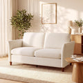 70" Modern Corduroy Loveseat, Beige