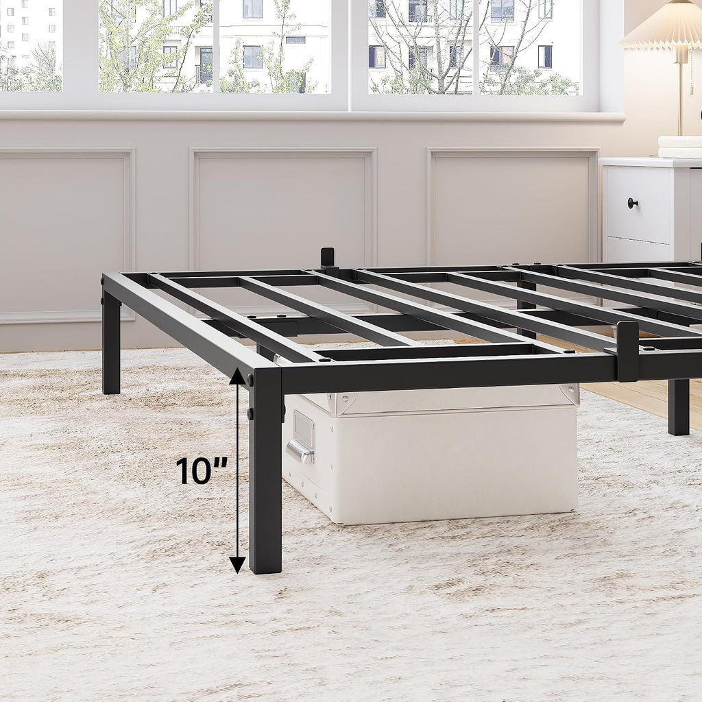 Black Heavy Duty Metal Platform Bed Frame
