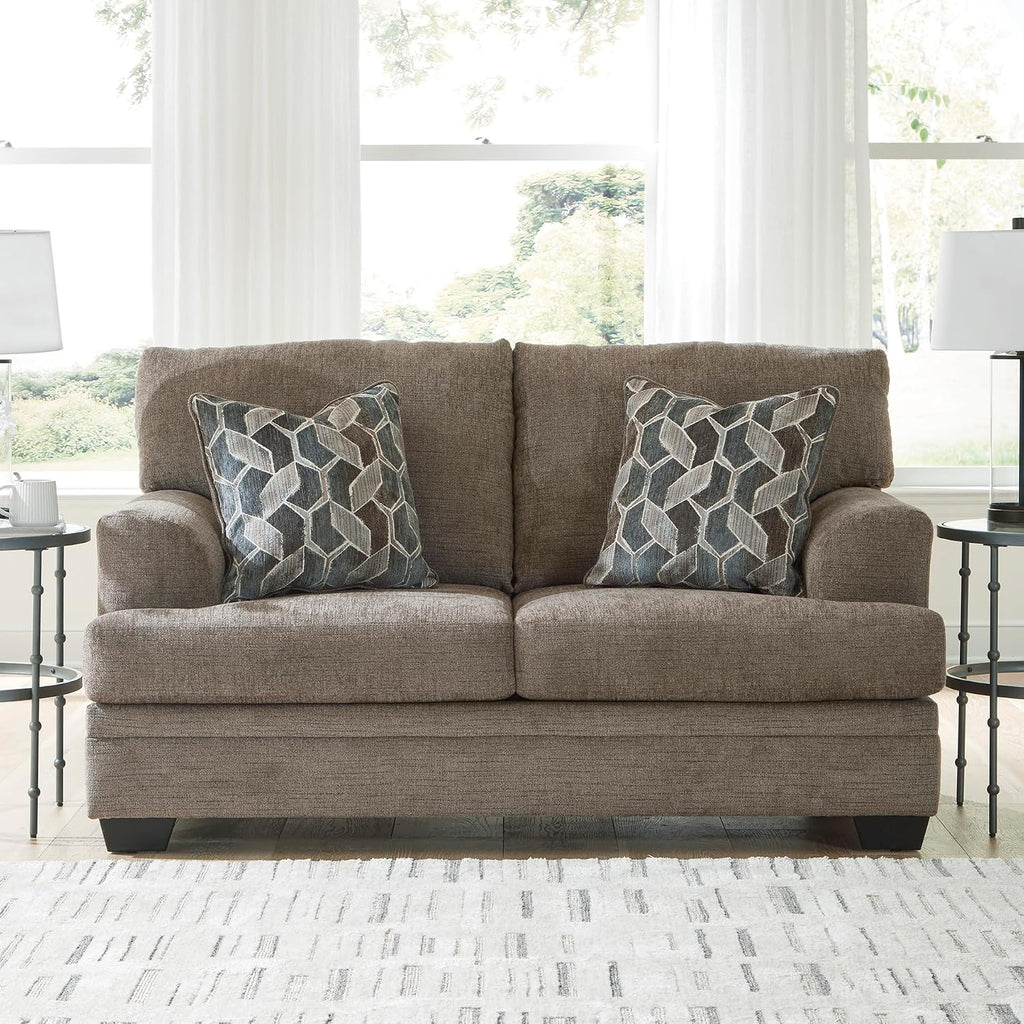 Brown Chenille Loveseat