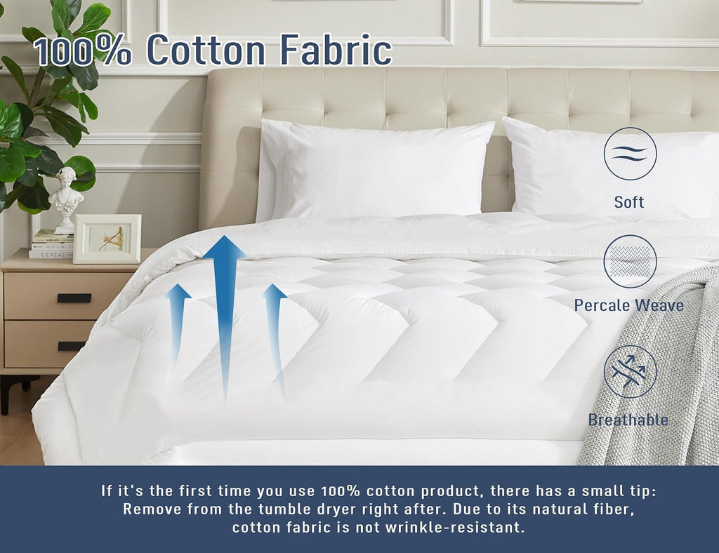 Standard Queen Cotton Pillow Cases 2 Pack