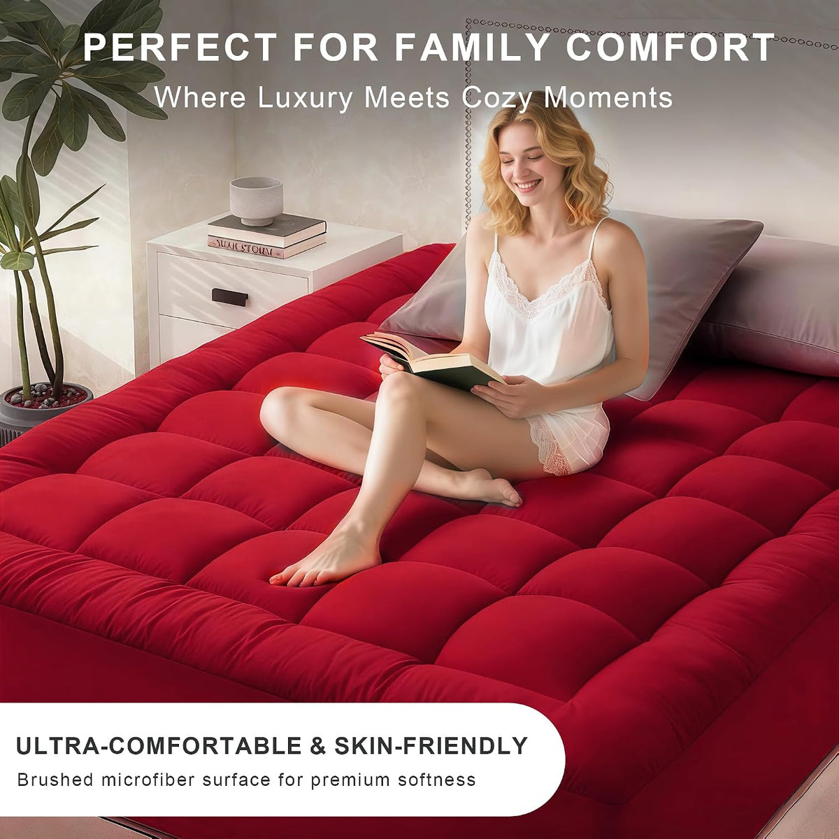 Cooling Queen Mattress Pad, 8"-21" Deep Pocket