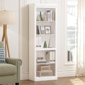 5-Tier Tall Bookshelf with Adjustable Shelves