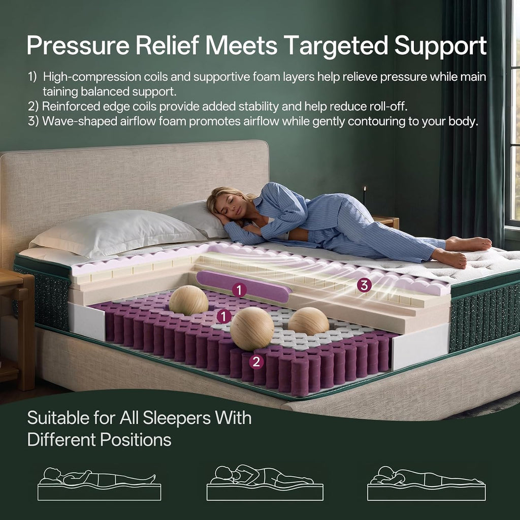 12" Hybrid Cooling Mattress
