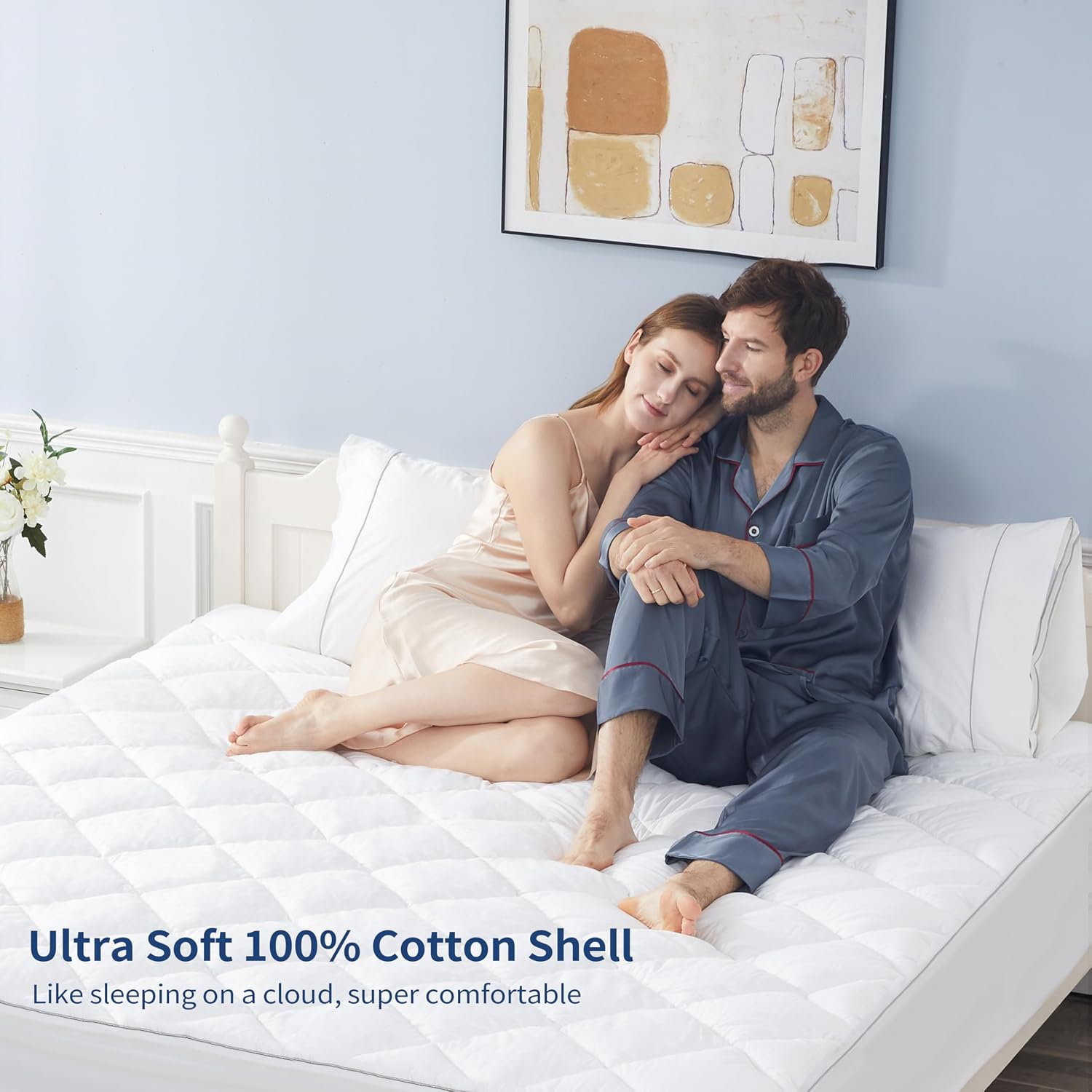 Queen Thick Cotton Mattress Pad