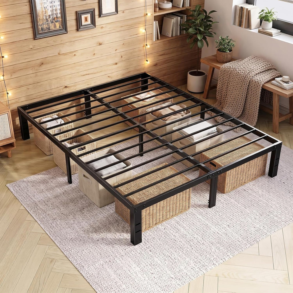 14" Queen Metal Platform Bed Frame