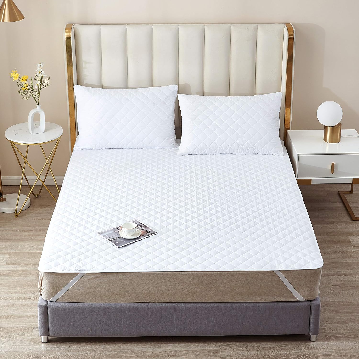 King Waterproof Quilted Mattress Protector