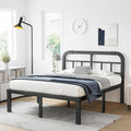 14" Black King Bed Frame with Headboard