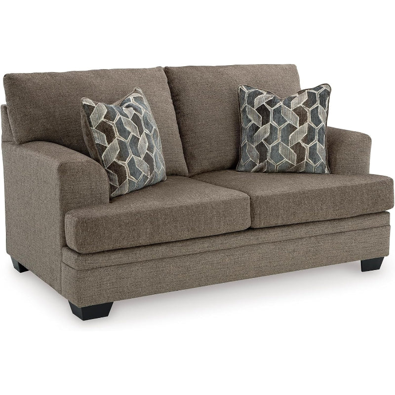 Brown Chenille Loveseat
