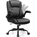 PU Leather Black Ergonomic Desk Chair for Short People