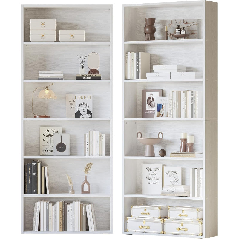 70" Tall 6-Tier Bookshelf